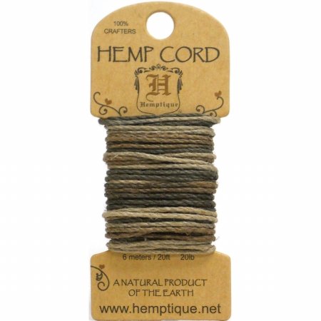 Hemptique vhmc20-ear Hanf Bunte Kordel 9,1ÃÂ kg 20/pkg-earthy